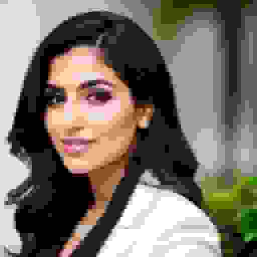 female headshot with white clothes