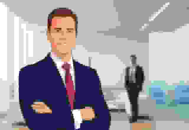 When should you smile in a business headshot illustration